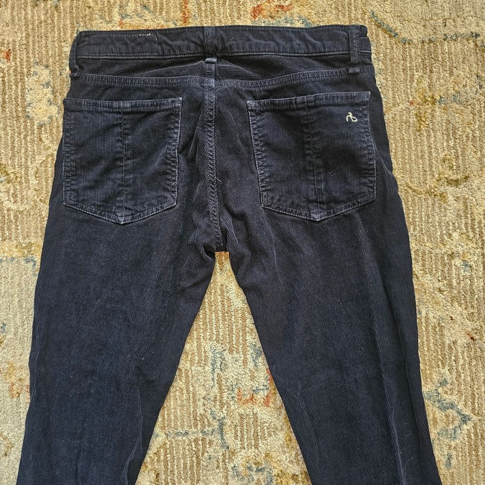 Rag & Bone Navy Blue Micro Cords, Sz 18 With 28" Inseam, Excellent Condition